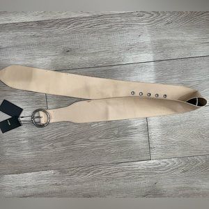 Maje leather suede wast belt pink S